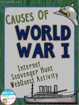 Preview of Causes of World War I Internet Scavenger Hunt WebQuest Activity (World War 1)