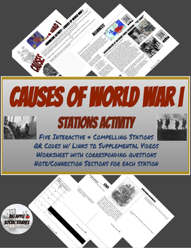 Preview of Causes of World War I Stations Activity