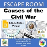 Causes of the American Civil War Escape Room Activity for 