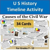 Causes of the American Civil War Timeline Activity