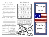 Causes of the American Revolution Brochure