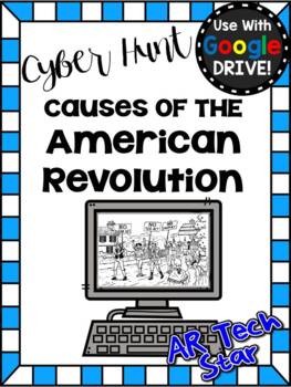 Preview of Causes of the American Revolution Cyber Hunt for Google Slides Distance Learning