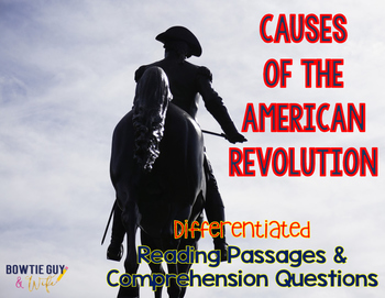 Preview of Causes of the American Revolution Differentiated Nonfiction Reading Passages