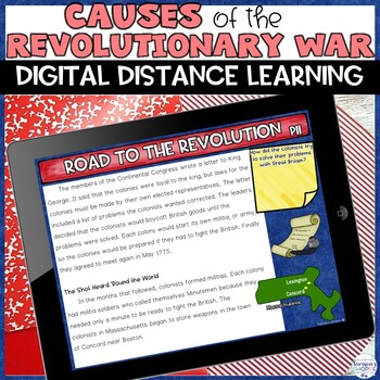 Preview of Causes of the American Revolution Digital Activity