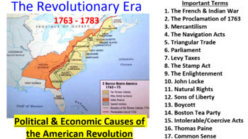 Preview of Causes of the American Revolution: Distance Education Google Drive