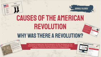 Preview of Causes of the American Revolution - Google Slides Student Activity