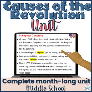Preview of Causes of the American Revolution Lessons, Activities, & Assessments Unit