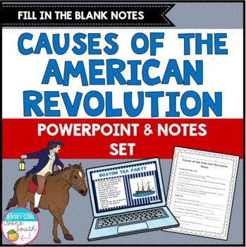 Preview of Causes of the American Revolution PowerPoint and Notes Set