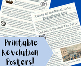Causes of the American Revolution Printable Posters gallery walk