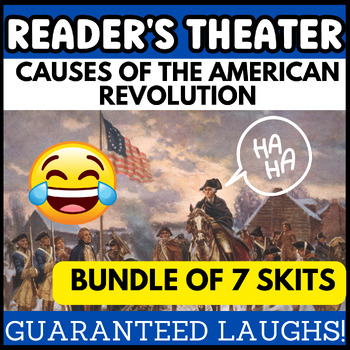 Preview of Causes of the American Revolution Fun Activity Readers Theater Scripts Bundle
