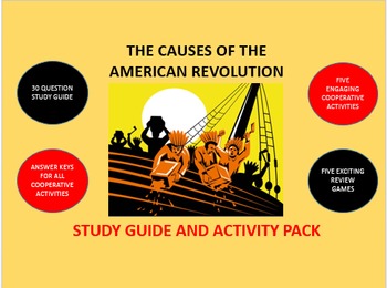 Preview of The Causes of the American Revolution: Study Guide and Activity Pack