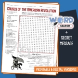 Causes of the American Revolution Word Search Puzzle Activ