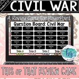 Causes of the Civil War & Civil War Test Prep Review Game 
