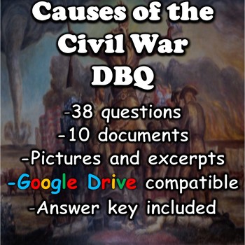 Preview of Causes of the Civil War DBQ