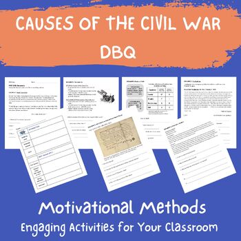 Preview of Causes of the Civil War DBQ Documents and Essay for Middle School