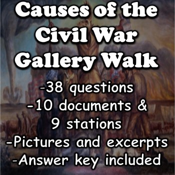 Preview of Causes of the Civil War Gallery Walk