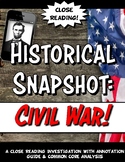Causes of the Civil War Historical Snapshot Close Reading 