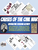Causes of the Civil War Interactive Stations Activity