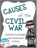 Causes of the Civil War Internet Scavenger Hunt WebQuest Activity