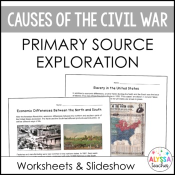 Preview of Causes of the Civil War Primary Source Analysis