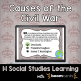 Causes of the Civil War Task Cards Boom Cards Distance Learning