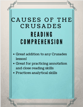 Preview of Causes of the Crusades: Reading Comprehension