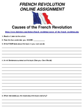 french revolution hunger assignment