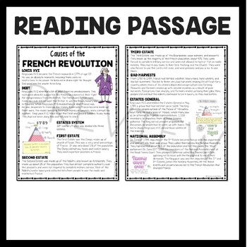 causes of french revolution reading comprehension