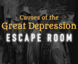 Causes of the Great Depression ESCAPE ROOM - Digital & Lock Box