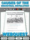 Causes of the Industrial Revolution - Webquest with Key (G