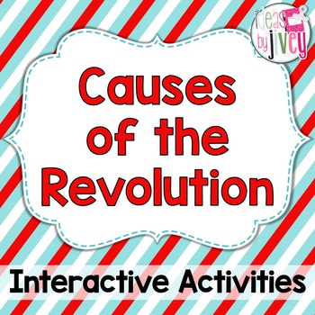 Preview of American Revolution: Causes of the Revolution Interactive Notebook