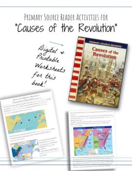 Preview of Causes of the Revolution Primary Source Reader Worksheets