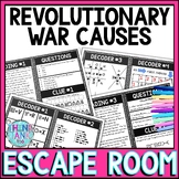 Causes of the Revolutionary War Escape Room Activity - Rea