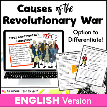 Causes Of The Revolutionary War Presentation With Guided Notes 