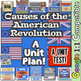 Revolutionary War Causes! Unit Test! 26 questions for the 