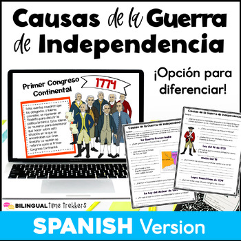 Preview of Causes of the Revolutionary War in Spanish
