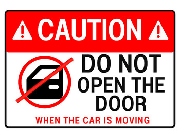 Preview of Caution Sign- Car Door