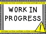 Work In Progress Sign Worksheets Teaching Resources Tpt