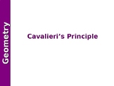 Cavalieri's Principle Power Point 1-2 days of Lessons with