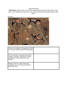 Preview of Cave Art Analysis Activity