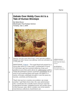 Preview of Cave Painting Close Reading