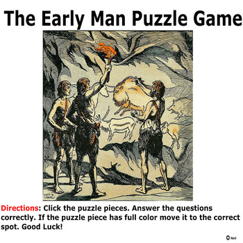 Preview of Cave Painting Puzzle with Questions