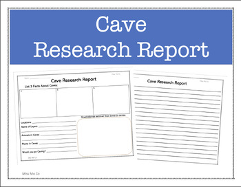 Preview of Cave Research Report