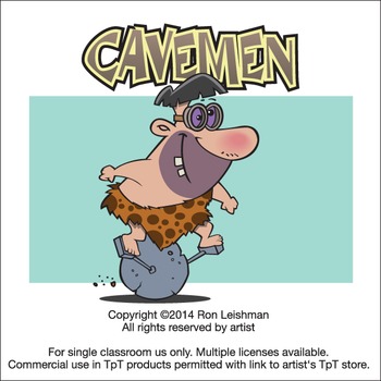 Preview of Cavemen Cartoon Clipart