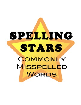 Preview of Ceiling Spelling Stars: Homophones, Misspelled Words for Middle and High School