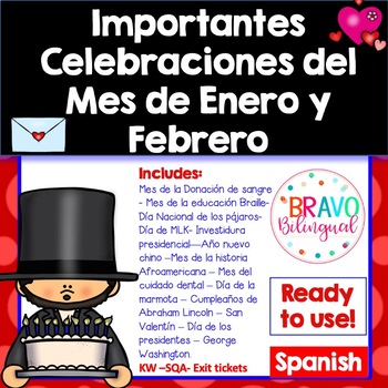 Preview of Celebraciones Importantes en Enero y Febrero Spanish