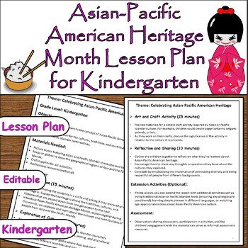 Preview of Celebrate Asian-Pacific American Heritage Month: Kindergarten Lesson Plan