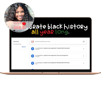 Preview of Celebrate Black History All Year Banner Google Classroom | Distance Learning