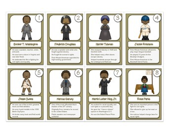 Preview of Celebrate Black History Month – Trading Cards -32 Famous African-Americans! FUN!