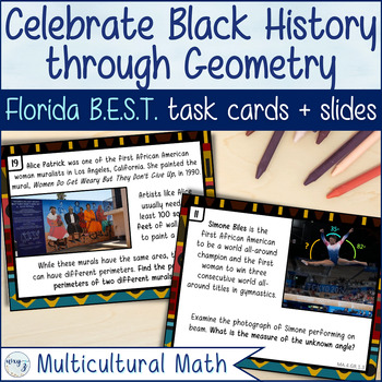 Preview of Real World Math related to Black History - Florida BEST MA.4.GR.1 & MA.4.GR.2